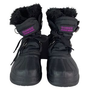 Sorel Kaufman Canada Tall Insulated Winter Snow Boots Black Women's Sz 5
